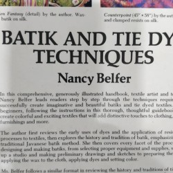 Batik And Tie Dye Techniques Book By Nancy Belfer