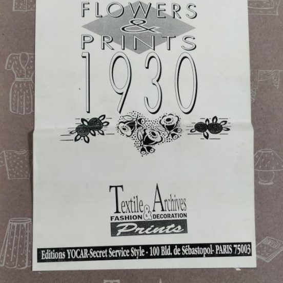 Textile Archives Flower & Prints 1930 Book