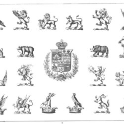 Heraldic Designs for Artists and Craftspeople by J. M. Bergling for Prints, Motifs & Embroidery