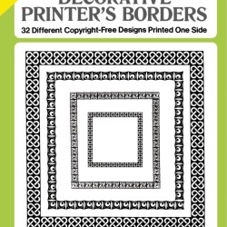Ready to Use Decorative Printer's Border Book for Print & Embroidery by Dover USA