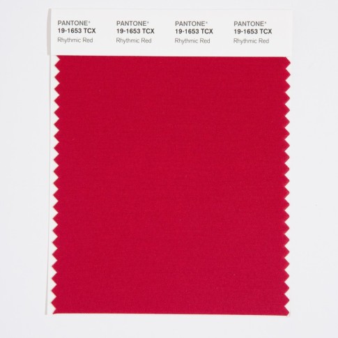 Pantone 19-1653 TCX Swatch Card Rhythmic Red
