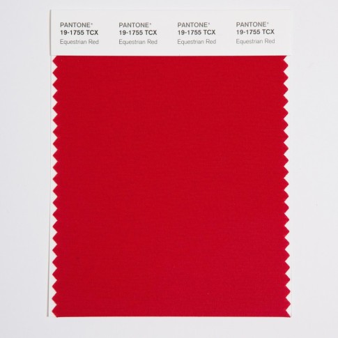 Pantone 19-1755 TCX Swatch Card Equestrian Red
