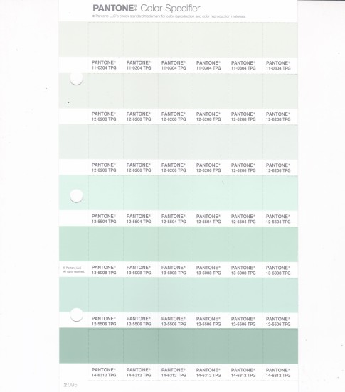 PANTONE 13-6008 TPG Misty Jade Replacement Page (Fashion, Home & Interiors)