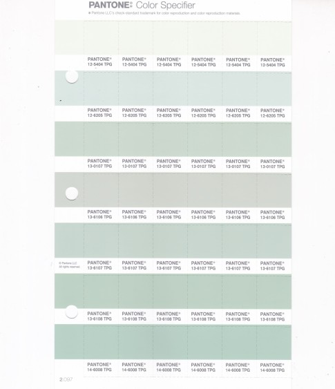 PANTONE 13-6106 TPG Green Tint Replacement Page (Fashion, Home & Interiors)