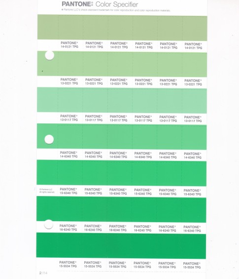 PANTONE 16-6240 TPG Island Green Replacement Page (Fashion, Home & Interiors)