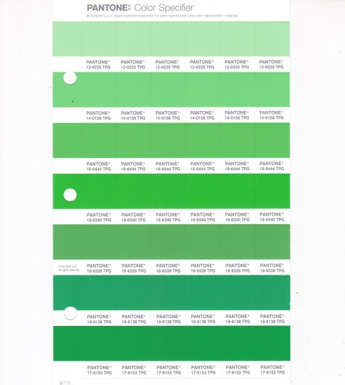 PANTONE 16-6340 TPG Classic Green Replacement Page (Fashion, Home & Interiors)