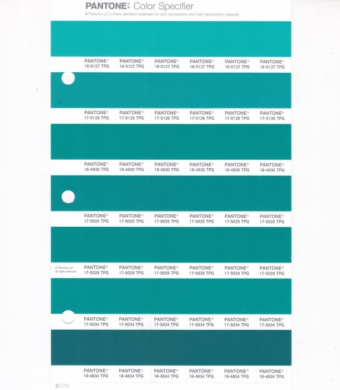 PANTONE 17-5126 TPG Viridian Green Replacement Page (Fashion, Home & Interiors)