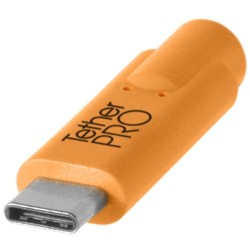 Tether Tools TetherPro USB Type-C Male to USB Type-C Male Cable (3ft, Orange) CUC03-ORG