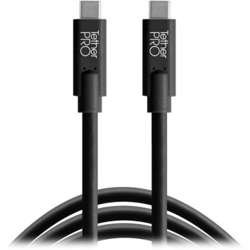 Tether Tools TetherPro USB Type-C Male to USB Type-C Male Cable (3ft, Black) CUC03-BLK