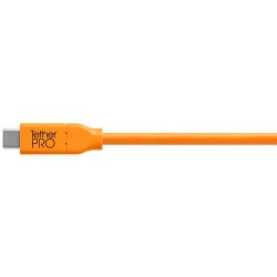 Tether Tools TetherPro USB Type-C Male to USB Type-C Male Cable (10ft, Orange) CUC10-ORG