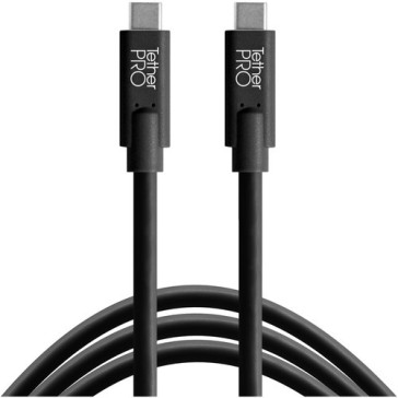 Tether Tools TetherPro USB Type-C Male to USB Type-C Male Cable (15ft, Black) CUC15-BLK