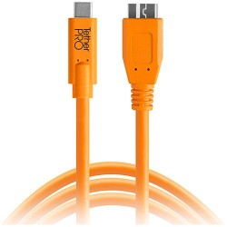 Tether Tools TetherPro USB Type-C Male to Micro-USB 3.0 Type-B Male Cable (15ft, Orange) CUC3315-ORG