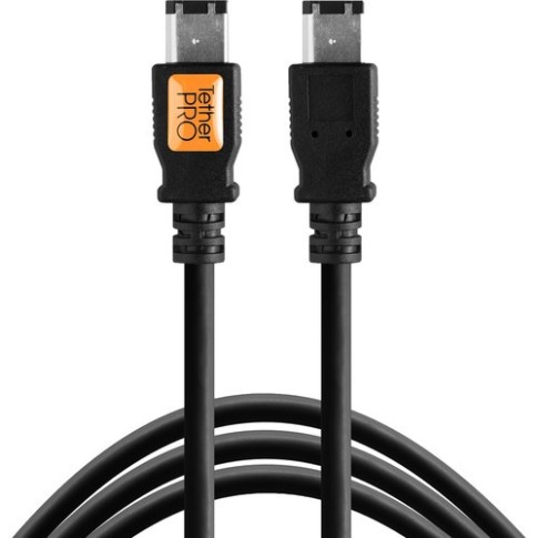 Tether Tools TetherPro FireWire 400 6-Pin to 6-Pin Cable (Black, 15' ) FW44BLK