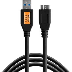 Tether Tools TetherPro USB 3.0 Male Type-A to USB 3.0 Micro-B Cable (1', Black) CU5404BLK