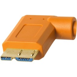 Tether Tools USB 3.0 Type-A Male to Micro-USB 3.0 Right-Angle Male Cable (15', Orange) CU61RT15-ORG