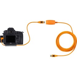 Tether Tools 20" TetherPro USB 3.1 Gen 1 Type-A to Micro-B Right Angle Adapter Cable (High-Visibilty Orange) CU61RT02-ORG