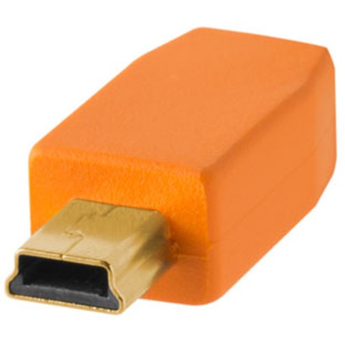 Tether Tools TetherPro USB 2.0 Type-A to 5-Pin Mini-USB Cable (Orange, 1') CU5401ORG