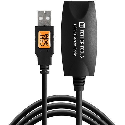 Tether Tools TetherPro USB 2.0 Active Extension Cable (16', Black) CU1916