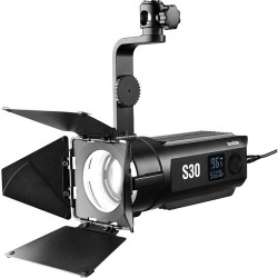 Godox S30-D Focusing LED 3-Light Kit, Lights, Stand & Barndoor