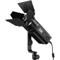 Godox S30 LED Focusing LED Light, Lightweight, Versatile Source with Light intensity, Beam spread, and Power options