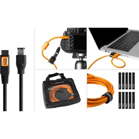 Tether Tools Starter Tethering Kit with USB 3.0 Type-C to Type-C Cable (15', Black) BTKC15-BLK