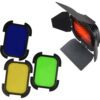 Godox Barndoor Kit with 4 Color Gels for AD200 Speedlight Head, BD-07