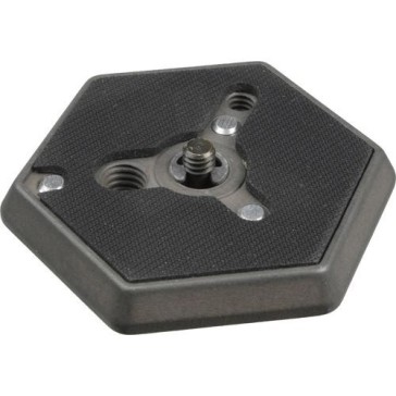 Manfrotto  Hexagonal Quick Release Plate Flat Bottomed with 1/4inches -20 Screw, 130-14