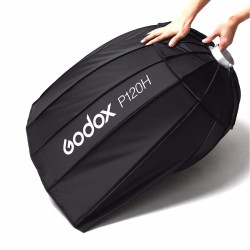 Godox P120H 120cm Deep Parabolic Softbox with Bowens Mounting 47inches, Diffuser & Carrying Bag