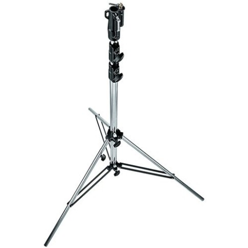Manfrotto Heavy Duty Chrome Plated Steel Stand with Leveling Leg 10.9 Feet 3.3m, 126CSU