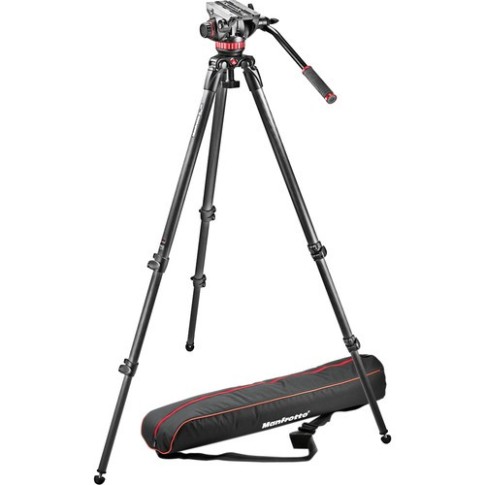 Manfrotto 502 Fluid Head and 535 CF Tripod System with Carrying Bag MVK502C-1