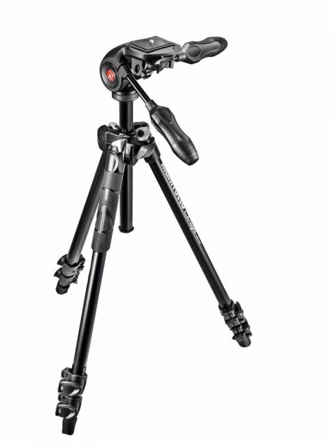 Manfrotto 290 Light Alu 3-Section Tripod Kit with MH293D3 3-Way Head MK290LTA3-3W