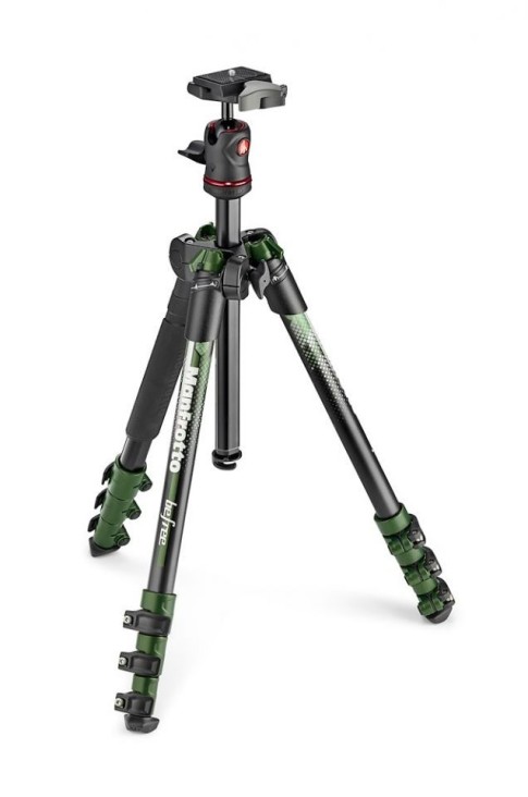 Manfrotto BeFree Color Aluminium Travel Tripod Kit, Green MKBFRA4GR-BH