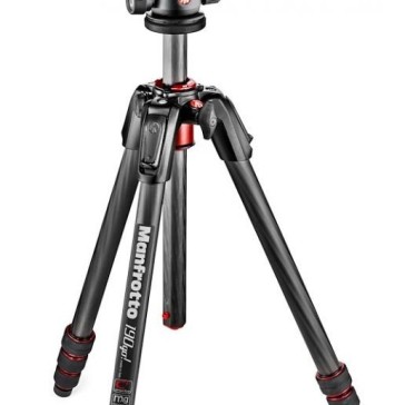 Manfrotto 190 Go! Carbon Fiber 4-Section Tripod with Head, MK190GOC4TB-BH