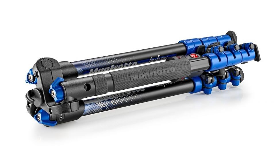 Manfrotto BeFree Color Aluminium Travel Tripod Kit, Blue MKBFRA4BL-BH