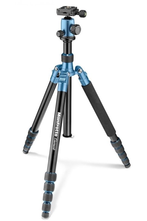 Manfrotto Element Traveller Tripod Big with Ball Head Blue, MKELEB5BL-BH