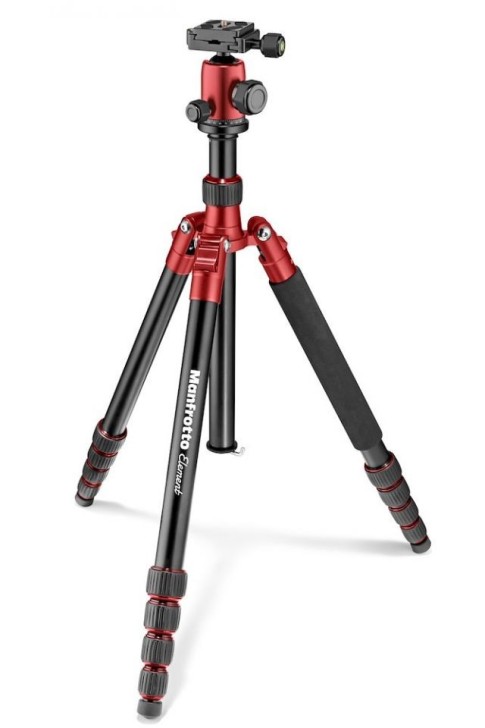Manfrotto Element Traveller Tripod Big with Ball Head Red, MKELEB5RD-BH
