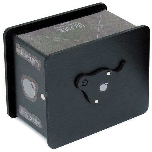 Ilford Obscura Pinhole Camera Kit with Film, Paper, Exposure Calculator, Sticker Set & Sheet Film Box