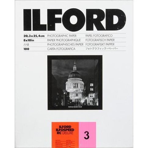 Ilford Ilfospeed RC Deluxe Paper (1M Glossy, Grade 3, 8 X 10", 100 Sheets), 1605734