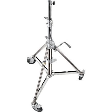 Avenger Wind Up Stand 29 with Low Base and Braked Wheels Chrome-plated/Stainless, 9.5, B6040X