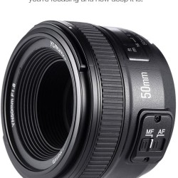 Yongnuo Manual Focus Lens Standard Prime Lens Large Aperture FX DX Compatible with Nikon DSLR Cameras, YN50mmF1.8N