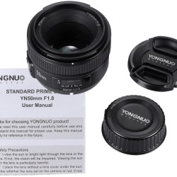 Yongnuo Manual Focus Lens Standard Prime Lens Large Aperture FX DX Compatible with Nikon DSLR Cameras, YN50mmF1.8N