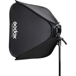 Godox S2 Bowens Mount Bracket with Softbox Grid & Carrying Bag Kit 23.6 x 23.6 Inches, SGGV6060