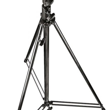 Manfrotto Tall Steel Cine Stand with Leveling Leg, Black 12 Feet 3.6m, 111BSU