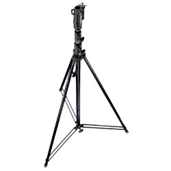 Manfrotto Tall Steel Cine Stand with Leveling Leg, Black 12 Feet 3.6m, 111BSU