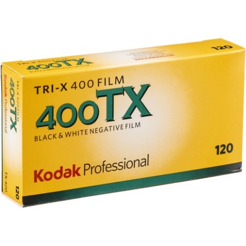 Kodak Professional Tri-X 400 Black and White Negative Film 120 Roll Film 5-Pack, 1153659