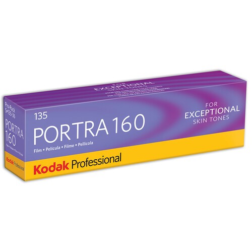 Kodak Professional Portra 160 Color Negative Film 35mm Roll Film 36 Exposures 5-Pack, 6031959