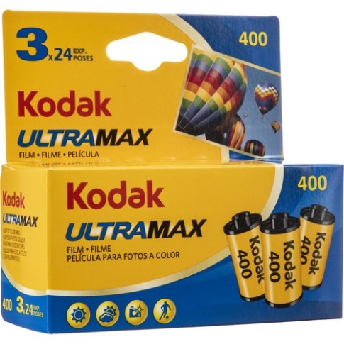 Kodak GC/UltraMax 400 Color Negative Film 35mm Roll Film 24 Exposures 3-Pack, 6034052