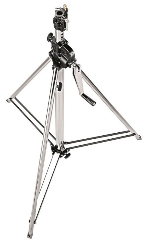 Manfrotto 2 Section Wind Up Stand with Leveling Leg Chrome-plated 8 Feet, 083NW