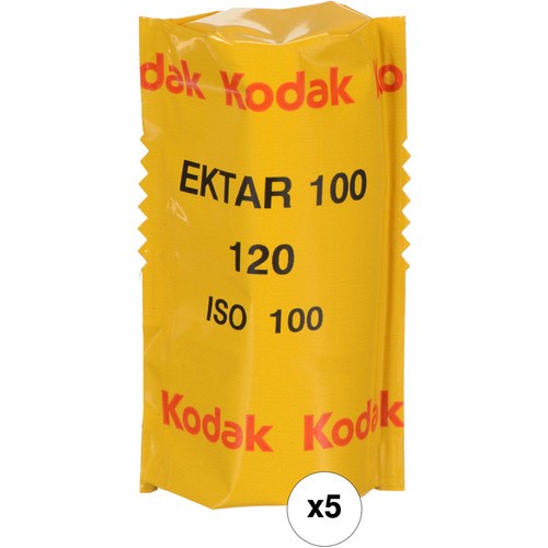 Kodak Professional Ektar 100 Color Negative Film 120 Roll Film 5-Pack, 8314098