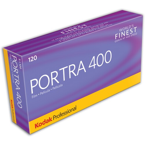Kodak Professional Portra 400 Color Negative Film 120 Roll Film 5-Pack, 8331506